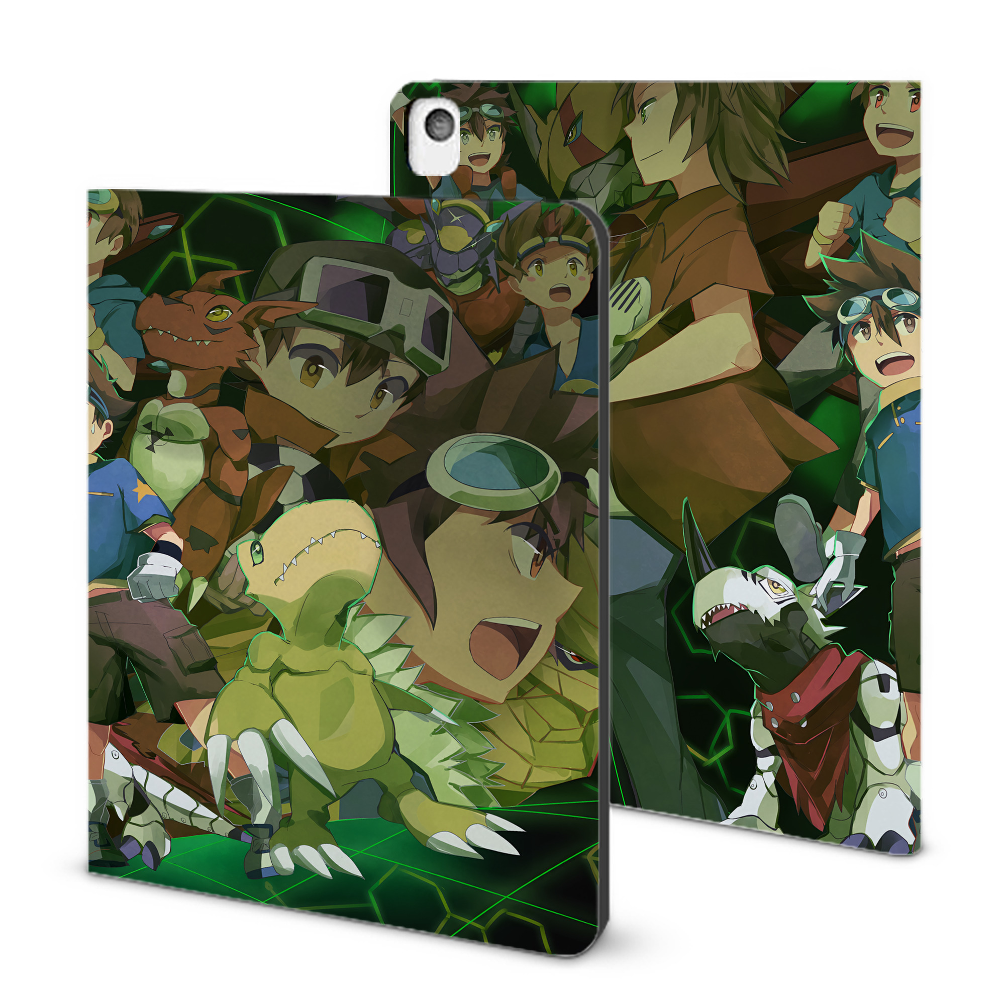 （画像用） Digimon デジタルモンスター/デジモン IPadケース ペンホルダー付き ブックスタイルデザイン